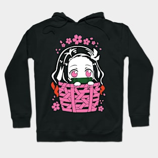 Kawaii Nezuko Chibi: Basket of Cuteness - Demon Slayer Hoodie